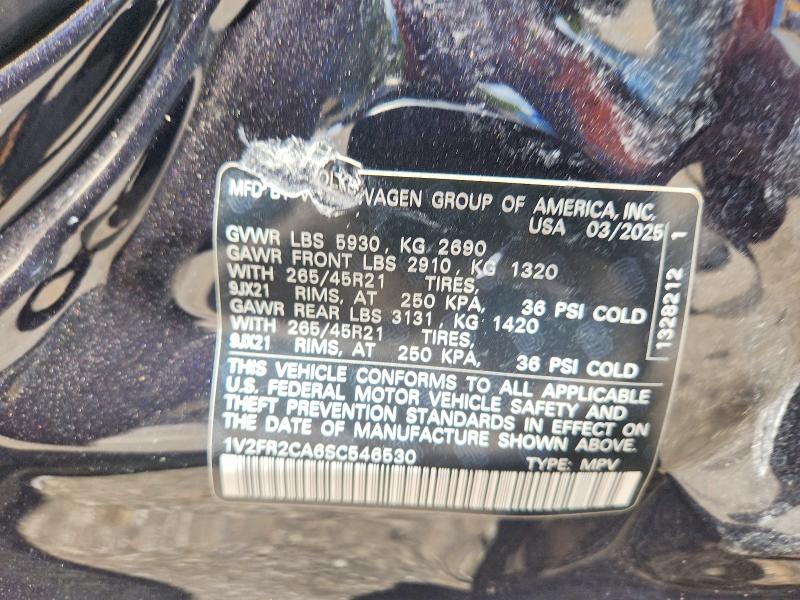 Продаж на аукціоні авто 2025 Volkswagen Atlas, vin: 1V2FR2CA6SC546530, номер лоту: 59096366