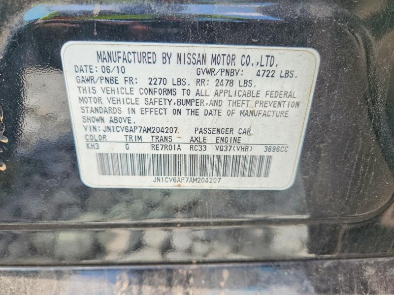 Продаж на аукціоні авто 2010 Infiniti G37 Sedan, vin: JN1CV6AP7AM204207, номер лоту: 59086156