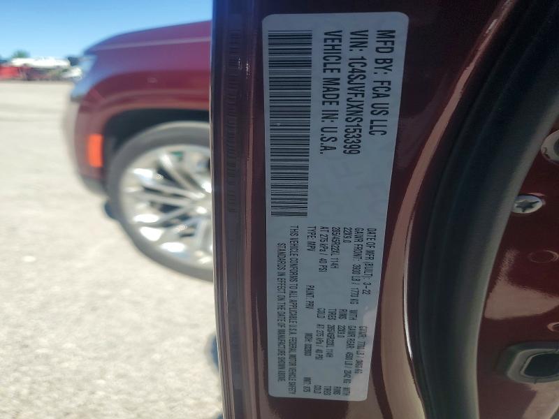 Продаж на аукціоні авто 2022 Jeep Grand Wagoneer, vin: 1C4SJVFJXNS153399, номер лоту: 57072116