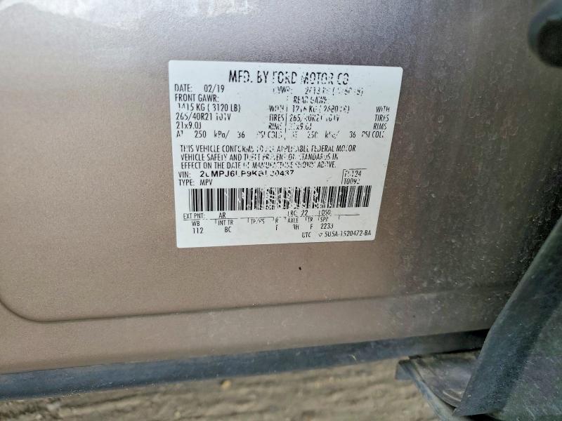 Продажа на аукционе авто 2019 Lincoln Nautilus, vin: 2LMPJ6LP9KBL30437, номер лота: 56182796