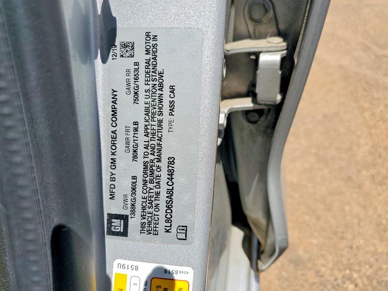 57818806 :رقم المزاد ، KL8CD6SA8LC448783 vin ، 2020 Chevrolet Spark مزاد بيع