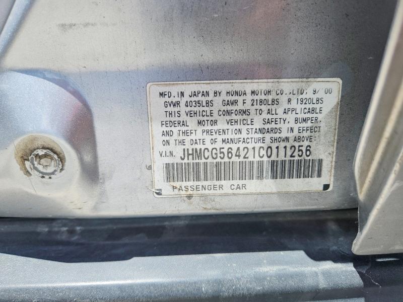 Продажа на аукционе авто 2001 Honda Accord, vin: JHMCG56421C011256, номер лота: 59267696