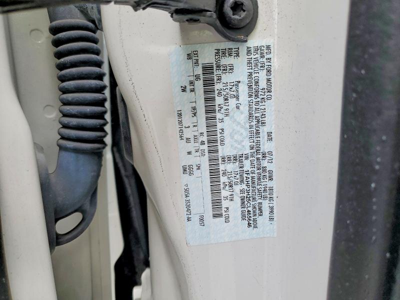2012 Ford Focus მანქანა იყიდება აუქციონზე, vin: 1FAHP3H25CL465646, აუქციონის ნომერი: 58129086