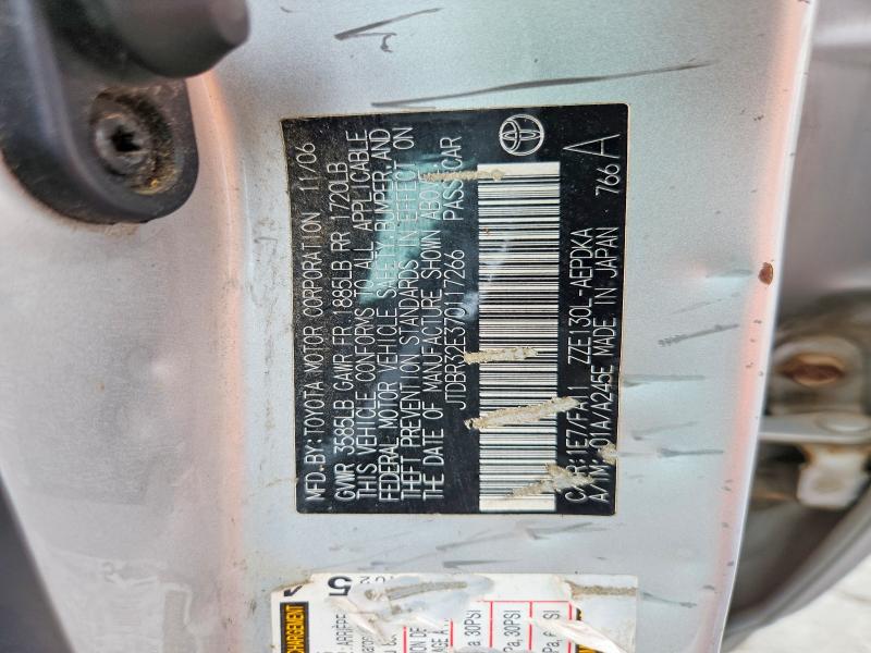 58908216 :رقم المزاد ، JTDBR32E370117266 vin ، 2007 Toyota Corolla مزاد بيع