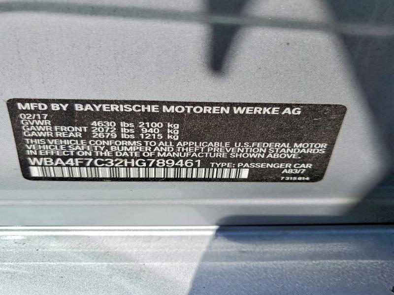 58178106 :رقم المزاد ، WBA4F7C32HG789461 vin ، 2017 Bmw 430i مزاد بيع