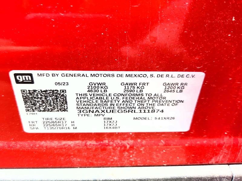 Продажа на аукционе авто 2024 Chevrolet Equinox, vin: 3GNAXUEG5RL111874, номер лота: 56505746