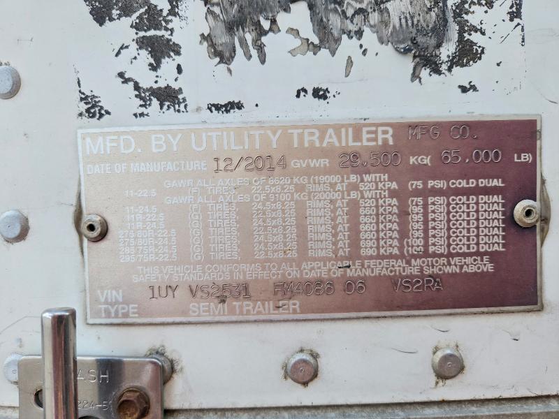 2015 Utility Trailer Trailer მანქანა იყიდება აუქციონზე, vin: 1UYVS2531FM408606, აუქციონის ნომერი: 57250666