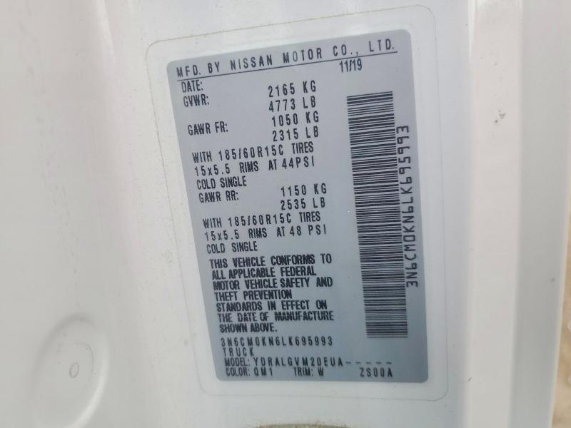 Aukcja sprzedaży 2020 Nissan Nv200, vin: 3N6CM0KN6LK695993, numer aukcji: 56849316
