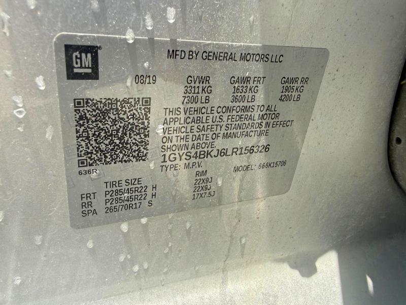 Aukcja sprzedaży 2020 Cadillac Escalade, vin: 1GYS4BKJ6LR156326, numer aukcji: 56467856