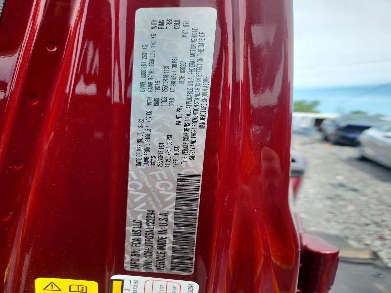Aukcja sprzedaży 2022 Jeep Gladiator, vin: 1C6HJTFG5NL123294, numer aukcji: 58724816