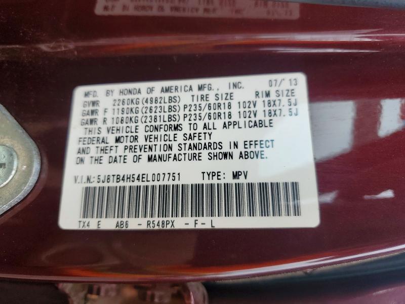 Aukcja sprzedaży 2014 Acura Rdx, vin: 5J8TB4H54EL007751, numer aukcji: 58936826