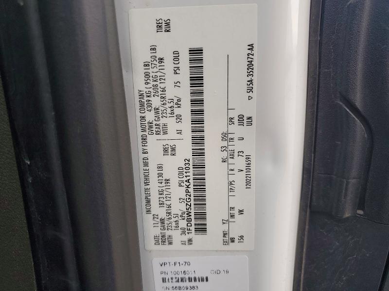 2023 Ford Transit მანქანა იყიდება აუქციონზე, vin: 1FDBW5ZG2PKA11032, აუქციონის ნომერი: 55902946