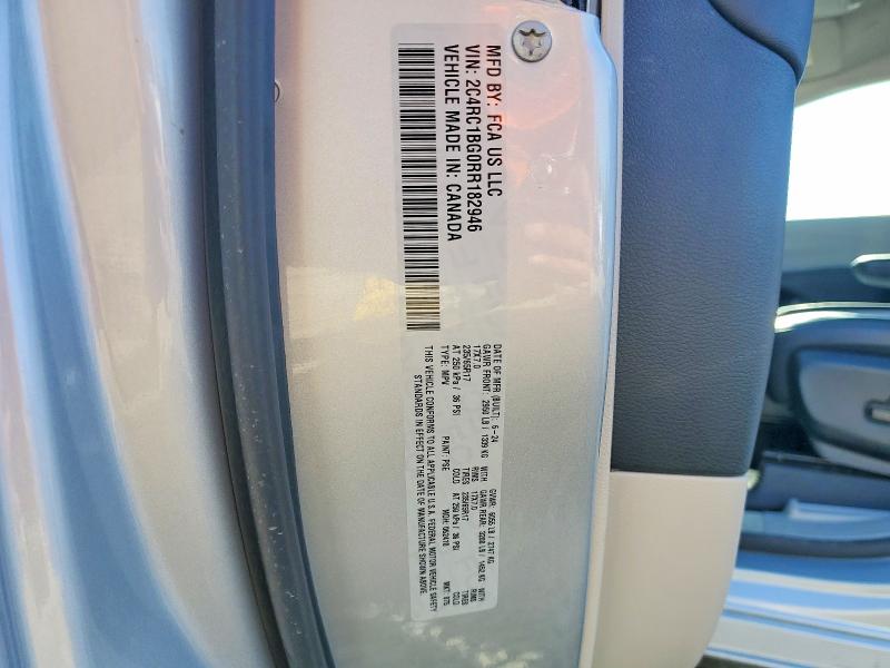 Aukcja sprzedaży 2024 Chrysler Pacifica, vin: 2C4RC1BG0RR182946, numer aukcji: 57159846