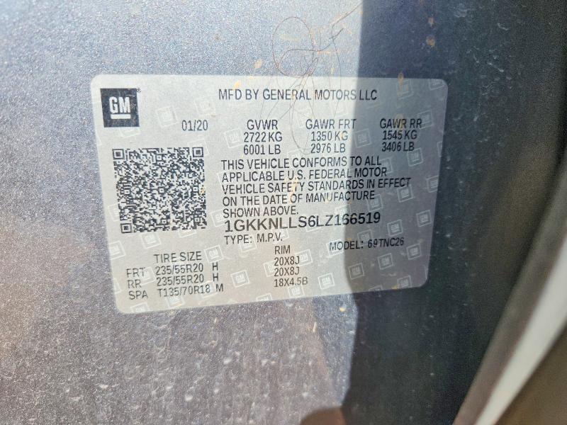 Aukcja sprzedaży 2020 Gmc Acadia, vin: 1GKKNLLS6LZ166519, numer aukcji: 56247316