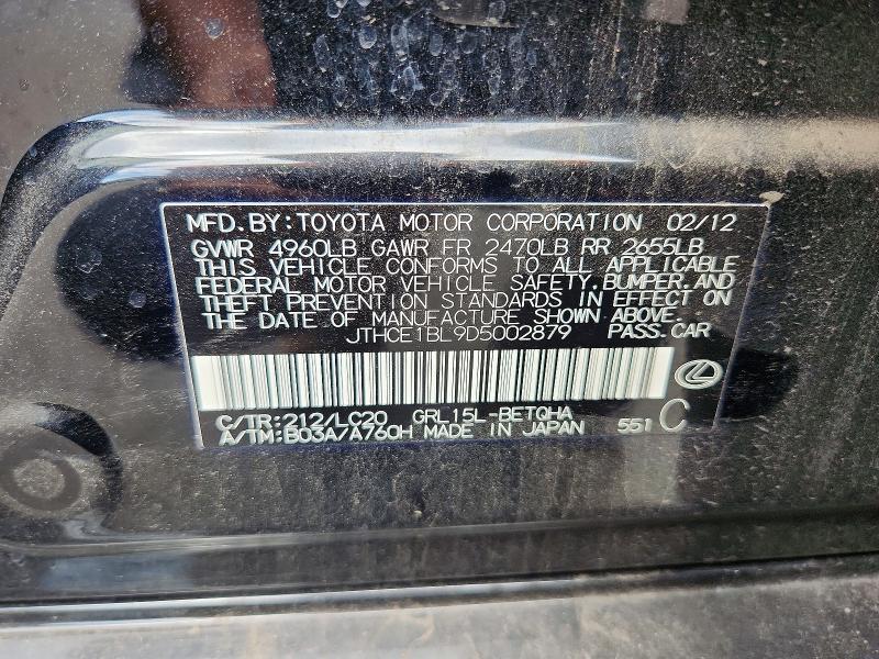 Продаж на аукціоні авто 2013 Lexus Gs, vin: JTHCE1BL9D5002879, номер лоту: 58655486