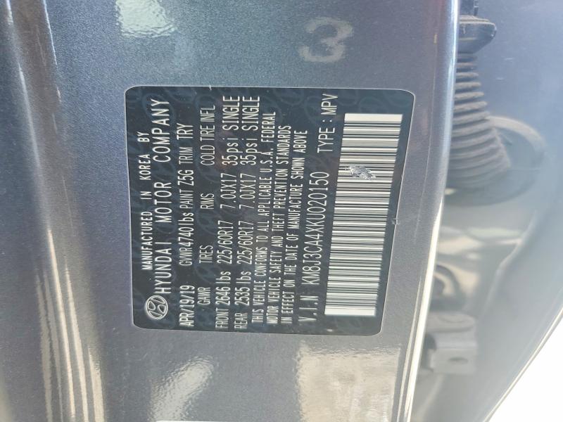 Продаж на аукціоні авто 2019 Hyundai Tucson, vin: KM8J3CA4XKU020150, номер лоту: 56507106