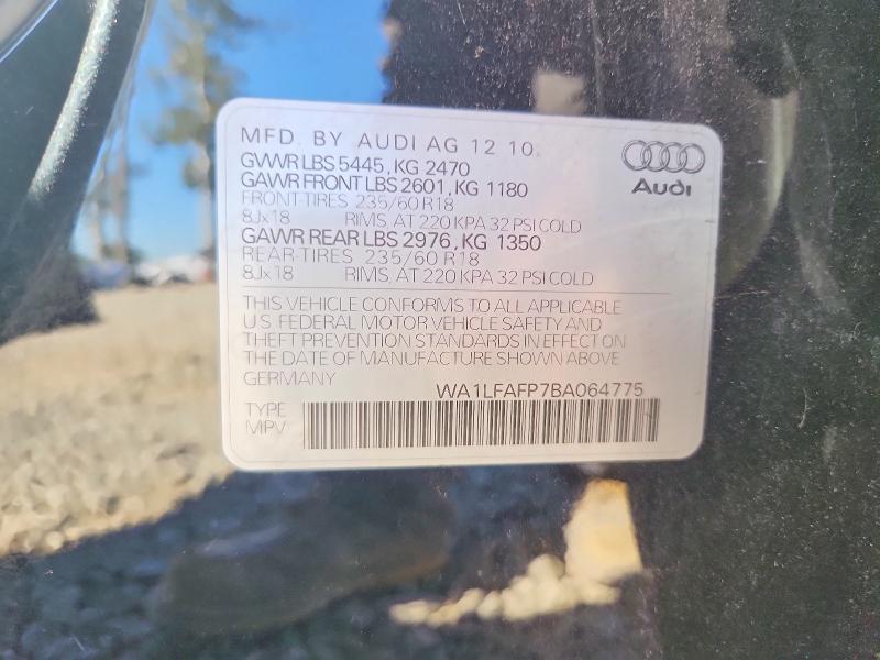 Продажа на аукционе авто 2011 Audi Q5, vin: WA1LFAFP7BA064775, номер лота: 57540486