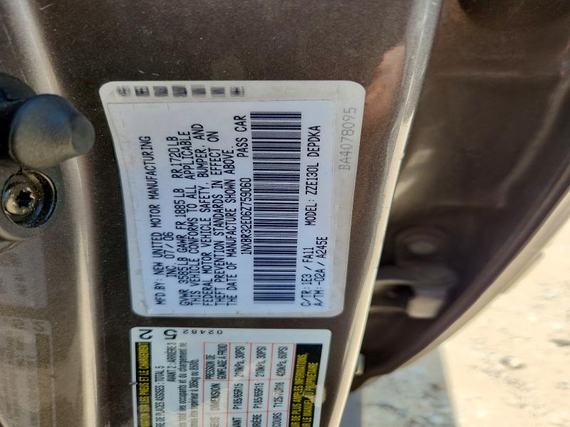 2006 Toyota Corolla მანქანა იყიდება აუქციონზე, vin: 1NXBR32E06Z759060, აუქციონის ნომერი: 58889906