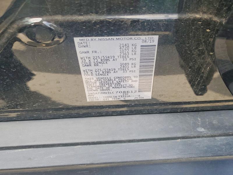 55651596 :رقم المزاد ، 5N1AT2MV3LC708612 vin ، 2020 Nissan Rogue مزاد بيع