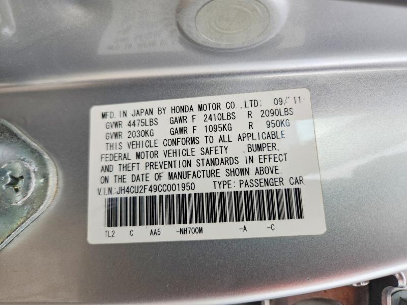 Aukcja sprzedaży 2012 Acura Tsx, vin: JH4CU2F49CC001950, numer aukcji: 55802966