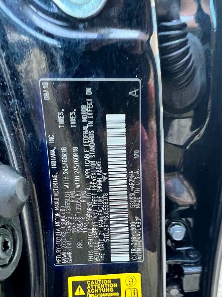 Продаж на аукціоні авто 2018 Toyota Highlander, vin: 5TDJZRFH6JS558378, номер лоту: 58086606