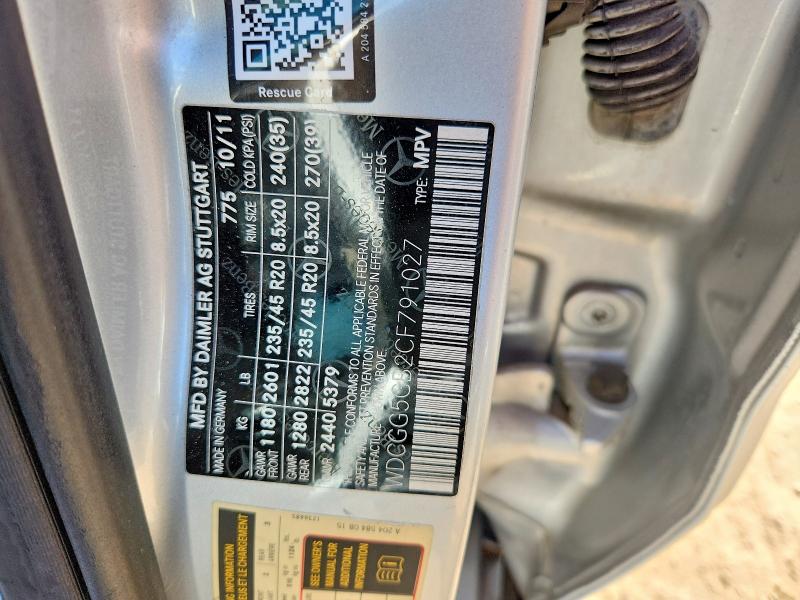 57601496 :رقم المزاد ، WDCGG5GB2CF791027 vin ، 2012 Mercedes-benz Glk مزاد بيع