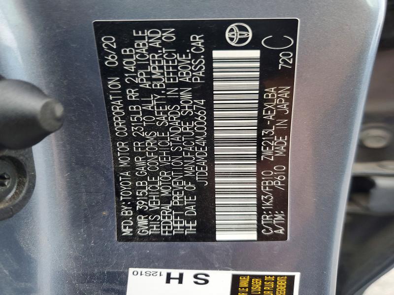 Продаж на аукціоні авто 2021 Toyota Corolla, vin: JTDEAMDE4MJ006674, номер лоту: 55879466
