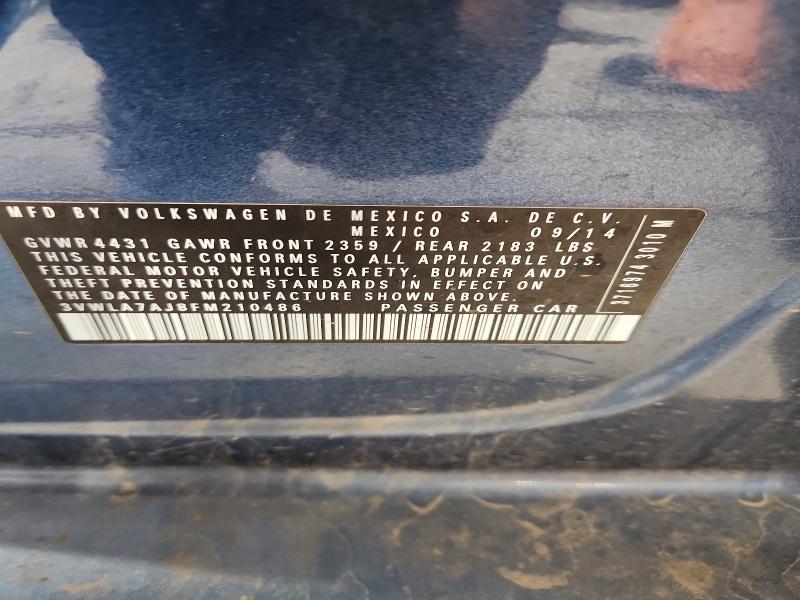 56164326 :رقم المزاد ، 3VWLA7AJ8FM210486 vin ، 2015 Volkswagen Jetta مزاد بيع