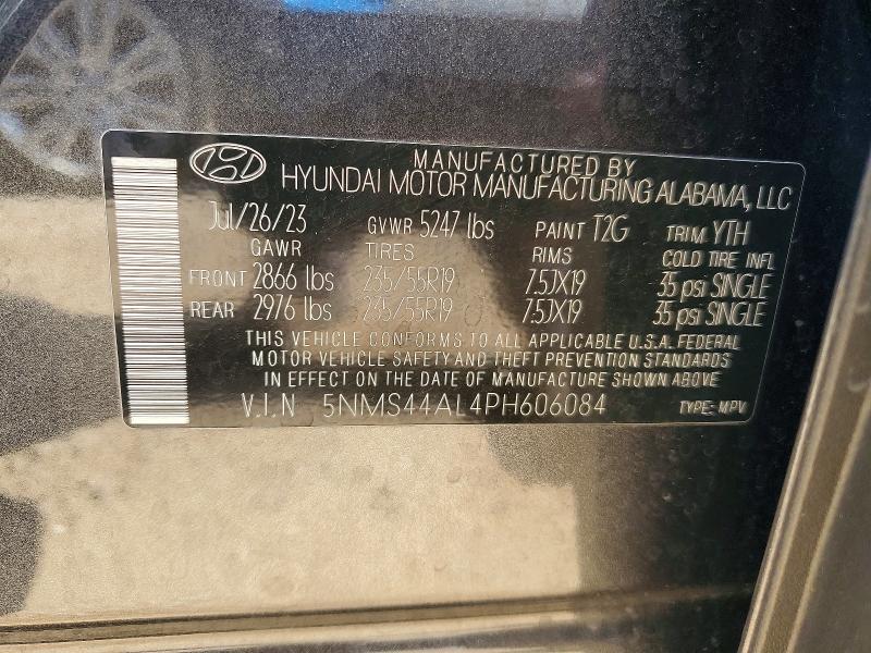 Aukcja sprzedaży 2023 Hyundai Santa Fe, vin: 5NMS44AL4PH606084, numer aukcji: 56648176