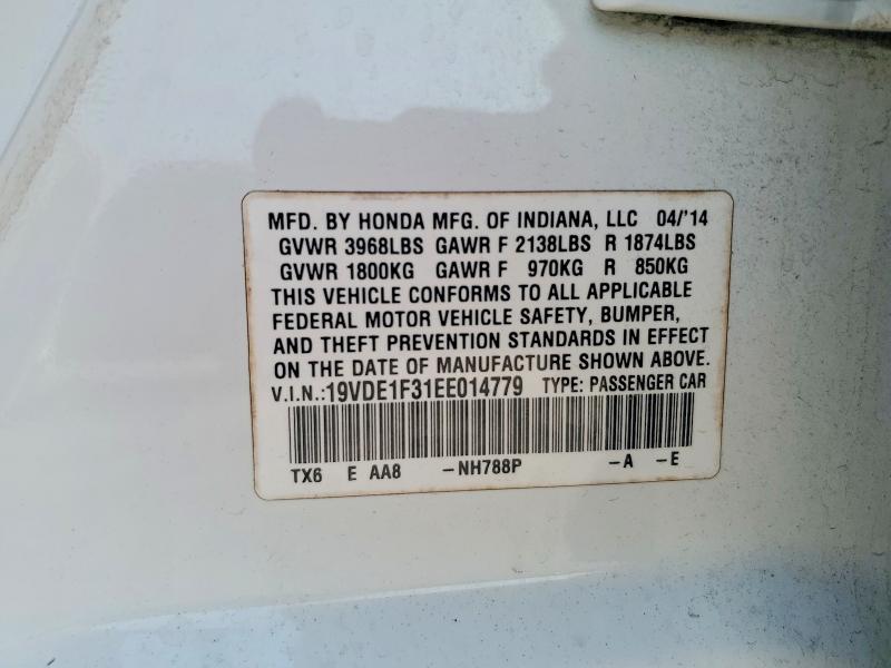 Aukcja sprzedaży 2014 Acura Ilx, vin: 19VDE1F31EE014779, numer aukcji: 58695666