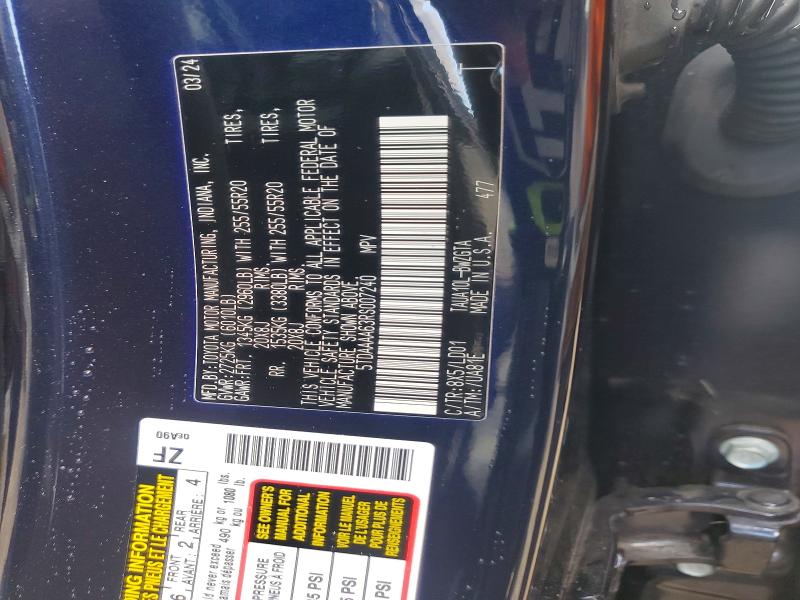 55513696 :رقم المزاد ، 5TDAAAA63RS007240 vin ، 2024 Lexus Tx 350 مزاد بيع