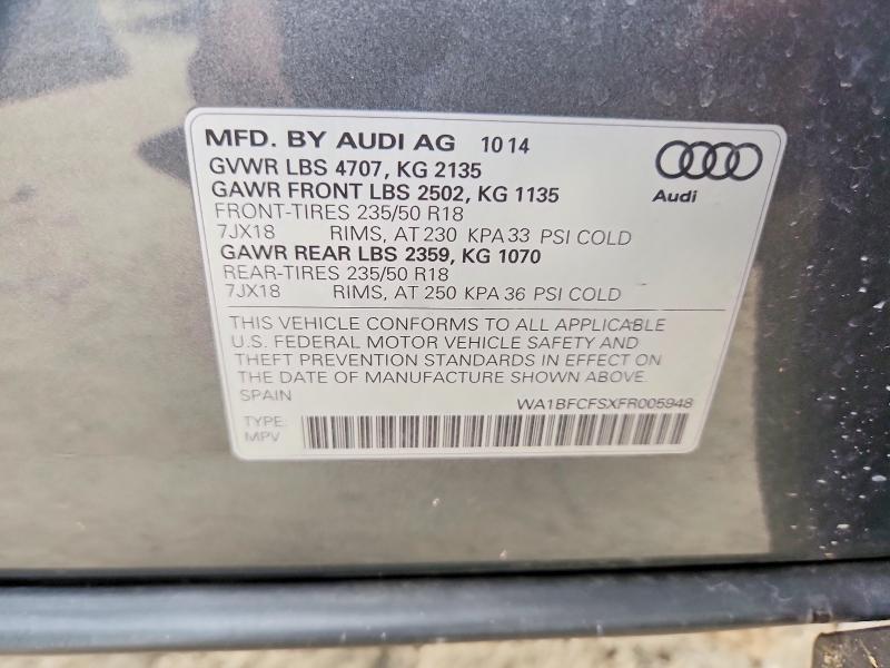 Aukcja sprzedaży 2015 Audi Q3, vin: WA1BFCFSXFR005948, numer aukcji: 58206736