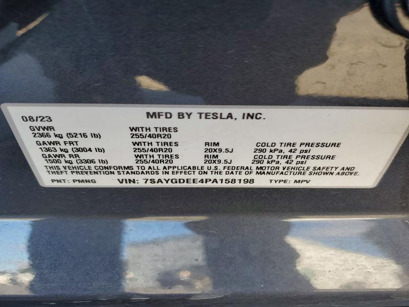 56655606 :رقم المزاد ، 7SAYGDEE4PA158198 vin ، 2023 Tesla Model Y مزاد بيع