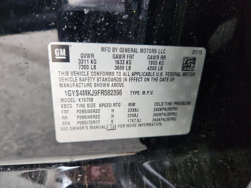 Продаж на аукціоні авто 2015 Cadillac Escalade, vin: 1GYS4MKJ9FR582396, номер лоту: 57711686