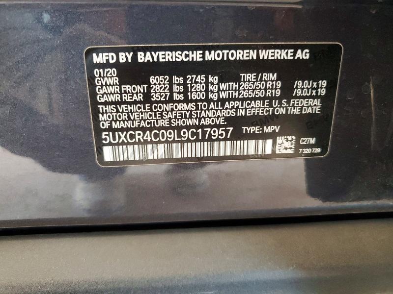 Продажа на аукционе авто 2020 Bmw X5, vin: 5UXCR4C09L9C17957, номер лота: 55930786