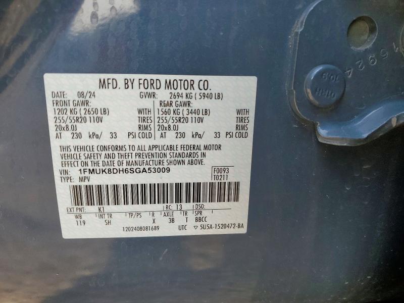 Продажа на аукционе авто 2025 Ford Explorer, vin: 1FMUK8DH6SGA53009, номер лота: 59163276