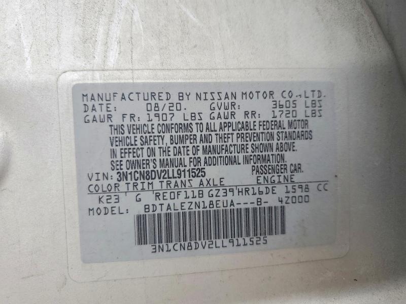 Aukcja sprzedaży 2020 Nissan Versa, vin: 3N1CN8DV2LL911525, numer aukcji: 56160156