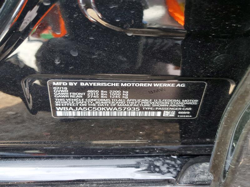 Продажа на аукционе авто 2019 Bmw 530, vin: WBAJA5C50KWA57935, номер лота: 55691476