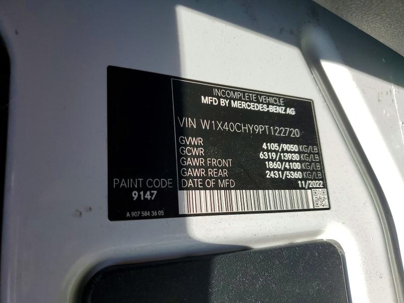 Продажа на аукционе авто 2023 Mercedes Benz Sprinter, vin: W1X40CHY9PT122720, номер лота: 56070816
