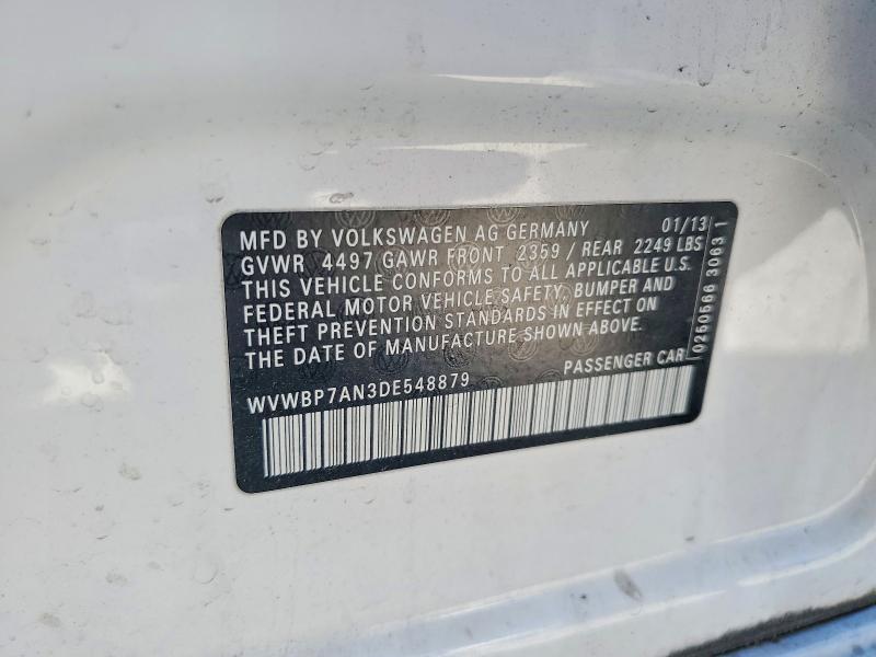 Aukcja sprzedaży 2013 Volkswagen Cc, vin: WVWBP7AN3DE548879, numer aukcji: 58132176