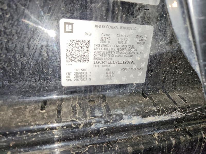 2020 Chevrolet Silverado მანქანა იყიდება აუქციონზე, vin: 1GCRYEED7LZ120791, აუქციონის ნომერი: 56712236