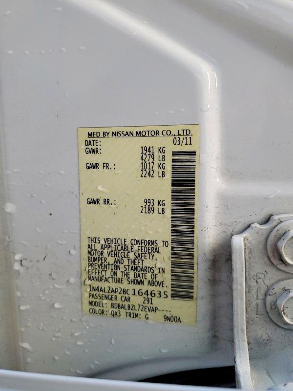 54682796 :رقم المزاد ، 1N4AL2AP2BC164635 vin ، 2011 Nissan Altima مزاد بيع