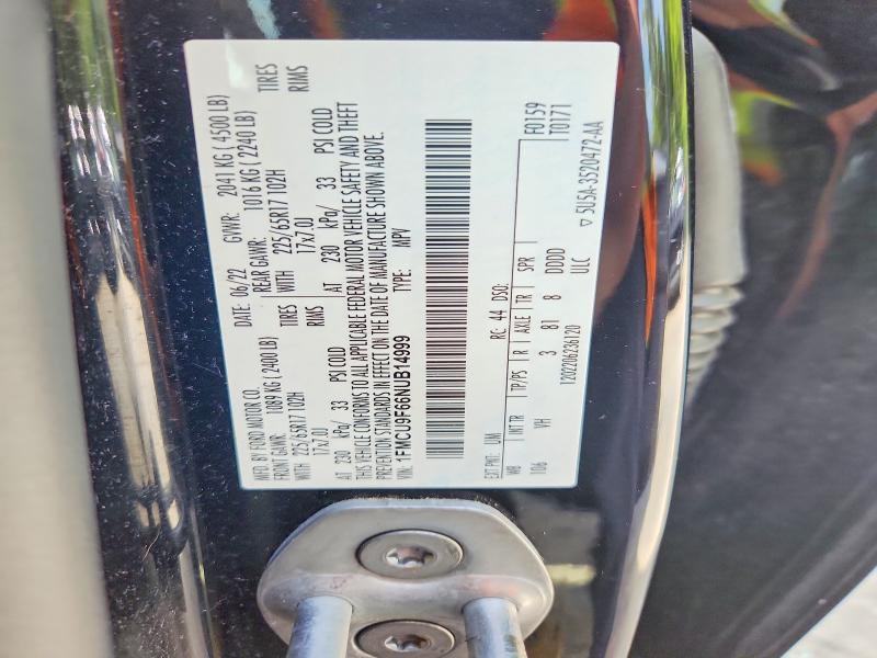Продаж на аукціоні авто 2022 Ford Escape, vin: 1FMCU9F66NUB14999, номер лоту: 55220766
