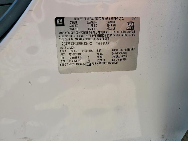 2011 Gmc Terrain მანქანა იყიდება აუქციონზე, vin: 2CTFLXEC7B6413982, აუქციონის ნომერი: 55636026
