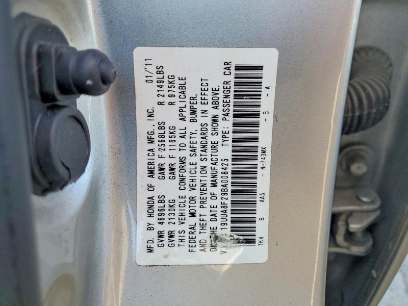 2011 Acura Tl მანქანა იყიდება აუქციონზე, vin: 19UUA8F29BA008425, აუქციონის ნომერი: 56060866