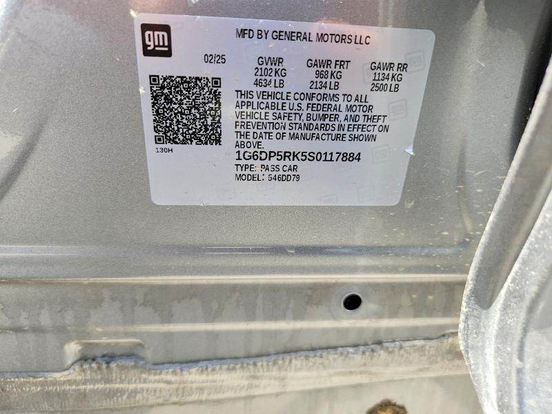Продаж на аукціоні авто 2025 Cadillac Ct5, vin: 1G6DP5RK5S0117884, номер лоту: 58124326