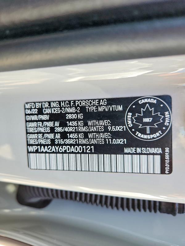 Продажа на аукционе авто 2023 Porsche Cayenne, vin: WP1AA2AY6PDA00121, номер лота: 54108426