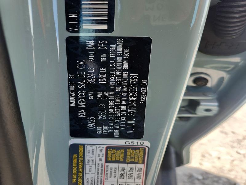 2025 Kia K4 მანქანა იყიდება აუქციონზე, vin: 3KPFU4DE2SE217961, აუქციონის ნომერი: 56591066