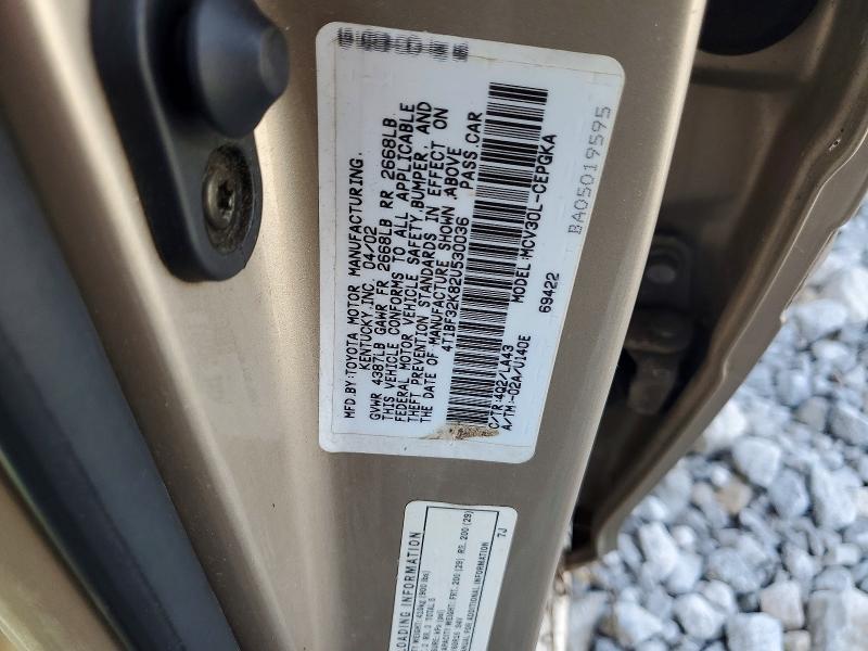 Aukcja sprzedaży 2002 Toyota Camry, vin: 4T1BF32K82U530036, numer aukcji: 58086656