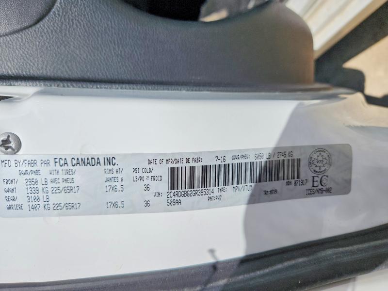 Продажа на аукционе авто 2016 Dodge Grand Caravan, vin: 2C4RDGBG2GR395314, номер лота: 58732936